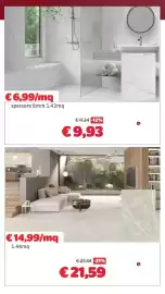 Volantino Bricocenter Pagina 31: Pavimento in gres porcellanato €21,59, Pavimento bagno €9,93