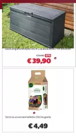 Volantino Bricocenter Pagina 9: Terriccio universale bio geolia €4,49, Baule da giardino alpna 340 it €39,90