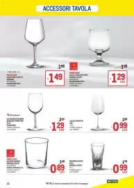 Volantino Metro Pagina 33: Calice degustazione Bordeaux Primetime Pasabahçe €1,29, Calice aperitivo H&H €0,99