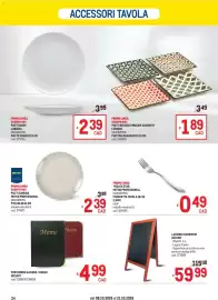 Volantino Metro Pagina 34: Piatti Sarona Metro Professional €2,39, Portamenù A4 Nero / Rosso Securit €4,99