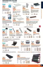 Catálogo Obramat Página 11: Tubo de drenaje €97,00, Soprema banda autoadhesiva de butilo €2,50