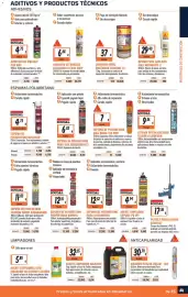 Catálogo Obramat Página 15: Sikalimp agente limpiador €32,55, Sika adhesivo de montaje sikabond 114 max grip €6,68