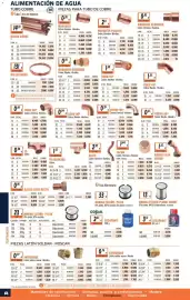 Catálogo Obramat Página 58: Codo 45º Cobre. Macho- Hembra. €1,35, Collak decapante €2,65