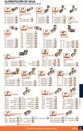 Catálogo Obramat Página 61: Caja codo 90° rosca hembra €55,00, Codo 90° rosca €3,40