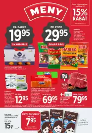 MENY tilbudsavis uge 41 Side 1: Coca-Cola, Coca-Cola Zero, Tuborg Squash eller Fanta €69,95, Koteletter €79,95
