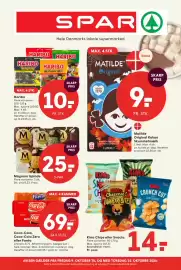 SPAR tilbudsavis uge 41 Side 1: Kims Chips eller Snacks €14,00, Coca-Cola, Coca-Cola Zero eller Fanta €69,00