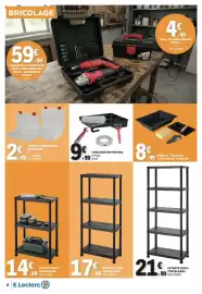 Folheto E.Leclerc Página 2: Conjunto de pintura €9,99, Caixa de arrumação multiusos €2,49