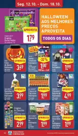 Folheto ALDI semana 42 Página 10: Back family decoração de halloween €1,99, Halloween chupas de chocolate halloween €1,99