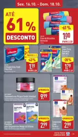 Folheto ALDI semana 42 Página 25: Vileda luvas extra sensation €1,79, Vileda esfregão ultra fresh fibra azul €1,19