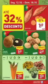 Folheto ALDI semana 42 Página 3: Nozes €4,69, Cogumelo Portobello €1,49