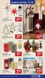 Folheto ALDI semana 42 Página 33: Home creation® arranjo de natal €3,99, Home creation velas de cera led sortido €1,99