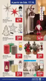 Folheto ALDI semana 42 Página 33: Home creation® arranjo de natal €3,99, Home creation velas de cera led sortido €1,99