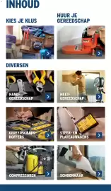 GAMMA folder Pagina 4: = INHOUD KIES JE KLUS HUUR JE GEREEDSCHAP DIVERSEN Banna HAND- GEREEDSCHAP MEET- GEREEDSCHAP