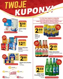 Społem Częstochowa gazetka tydzień 41 Strona 2: Masło ekstra Kanka €2,99, Piwo bezalkoholowe Lech €2,69