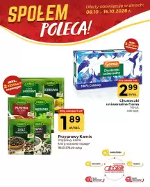 Społem Częstochowa gazetka tydzień 41 Strona 3: Pieprz czarny mielony Kamis €1,89, Chusteczki uniwersalne Gama €2,99