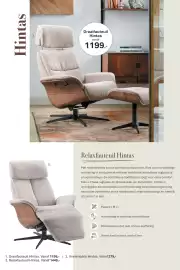 INHOUSE folder Pagina 4: Draaifauteuil Hintas €1.199,00, Voetenbank Hintas. €279,00