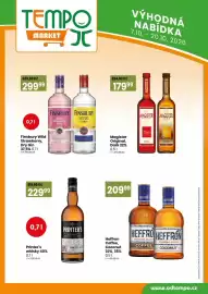 TEMPO leták | Market/Tuty Strana 9: Magister Original, Dark 22% €179,99, Printer's whisky €229,99