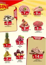 Volantino Orsini Market Pagina 7: Macinato di bovino adulto €8,90, Spiedoni misti €8,90