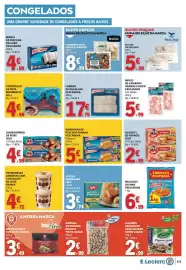 Folheto E.Leclerc semana 41 Página 11: Barrinhas de pescada panada pescanova €5,99, Filetes primavera iglo limão €3,74