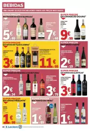 Folheto E.Leclerc semana 41 Página 20: Vinho doc verde terras felgueiras branco €2,19, Vinho faisão branco €1,99