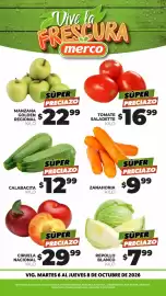 Folleto Merco Página 1: Zanahoria €9,99, Ciruela nacional €29,99
