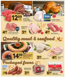 Quality Foods flyer week 41 Page 6: Western Family Prawn Platter with Sauce €14,99, Maple Leaf Sliced Bacon €6,99
