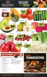 Produce Depot flyer week 41 Page 1: Mini Cucumbers €2,49, Roma Tomatoes €1,99