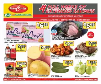 Price Cutter weekly ad Page 1: LaCroix sparkling water €6,58, Grey Squash Calabacita €1,99