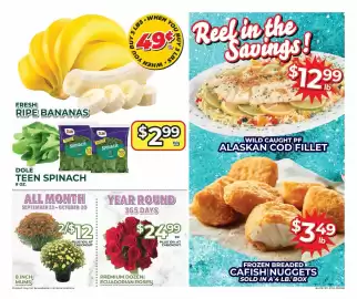 Price Cutter weekly ad Page 3: Dole teen spinach €2,99, 8 inch mums €12,00