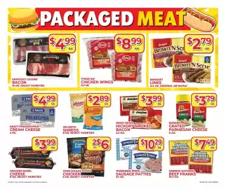 Price Cutter weekly ad Page 5: Jimmy Dean hickory smoked bacon €3,99, Tyson chicken wings €8,99
