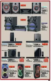 Lewis catalogue Page 23: Hisense 5.1CH SOUND BAR €3.999,00, JVC 2.1CH SOUND BAR €256,00
