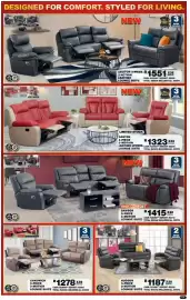 Lewis catalogue Page 5: DESIGNED FOR COMFORT. STYLED FOR LIVING. WE 19FIE LOCAL WE E LOKAL WE LE LOCAL LOCAL NEW RECLINIES