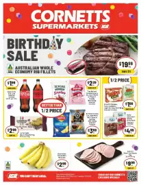 CORNETTS catalogue week 41 Page 1: Bulla Ice Cream Sticks Selected Varieties €4,99, Australian Cavendish Bananas €2,99