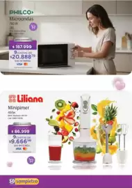 Catálogo Sampietro Página 20: Liliana minipimer €86.999,00, Philco microondas €187.999,00