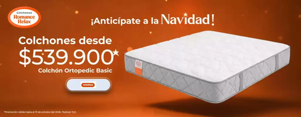 Colchones Romance Relax (válido hasta 2-11)