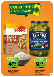 ABC gazetka tydzień 41 Strona 23: Ogórki Krakus €9,59, Kasza Jęczmienna Perłowa Sonko €4,25