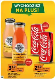 Euro Sklep gazetka tydzień 41 Strona 24: Sok tłoczony Bracia Sadownicy wybrane rodzaje €3,69, Napój Coca-Cola €2,59
