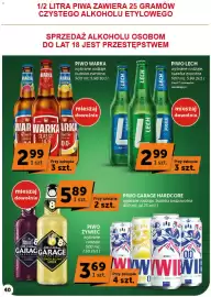 Euro Sklep gazetka tydzień 41 Strona 40: Piwo Lech €2,99, Piwo Warka €2,99