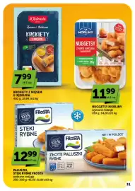 Groszek gazetka tydzień 41 Strona 31: Krokiety z mięsem U Jędrusia €7,99, Nuggetsy Morliny €11,99
