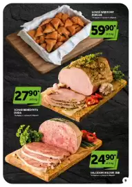 Groszek gazetka tydzień 41 Strona 9: Salceson Włoski JBB €24,90, Łosoś Wędzony Porcje €59,90