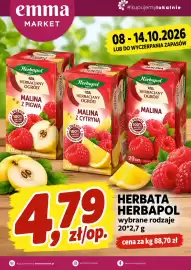 EMMA market gazetka tydzień 41 Strona 1: Herbata Herbapol Herbaciany Ogród malina z cytryną €4,79