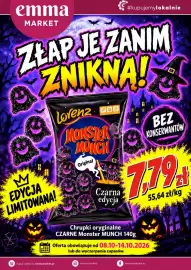 EMMA market gazetka tydzień 41 Strona 3: Chrupki oryginalne czarne Monster Munch Lorenz €7,79