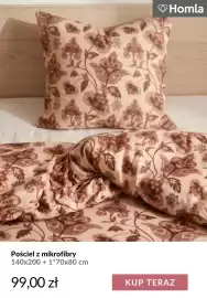 Homla gazetka tydzień 41 Strona 2: Pościel z mikrofibry 140x200 + 1*70x80 cm Homla €99,00