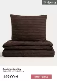 Homla gazetka tydzień 41 Strona 9: Pościel z mikrofibry 160x200 + 2*50x60 cm Homla €149,00