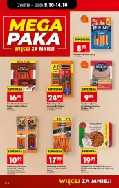 Biedronka gazetka Strona 32: Szynka wędzona na wiśniowo Kraina Wędlin, 250 g €9,99, Parówki Berlinki, 450 g €8,99