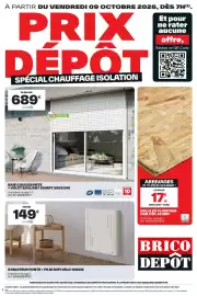 Catalogue Brico Dépôt page 1: Dalle de plancher osb 3 ép. 22 mm €17,13, Baie coulissante + volet roulant somfy €689,00