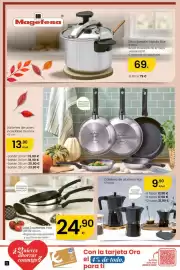Folleto Eroski Página 12: Magefesa - cafetera de aluminio noir €9,90, Magefesa - lote 3 sartenes inox €24,90