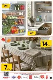 Folleto Eroski Página 15: Mantel antimanchas €14,00, Cojín cocina €7,00