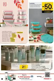 Folleto Eroski Página 8: Botella bicolor €5,70, Botella vid verde o azul €2,50