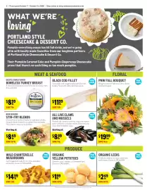 New Seasons Market weekly ad week 41 Page 2: Organic yellow potatoes €1,99, Wild Chanterelle Mushrooms €14,99